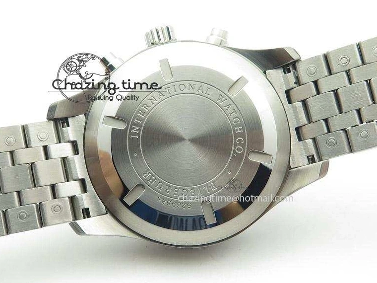 MIROTIME 0122 Minimalist Pilot Chrono 3777 43mm ZF 1:1 Best Edition Black Dial On SS Bracelet A 7364